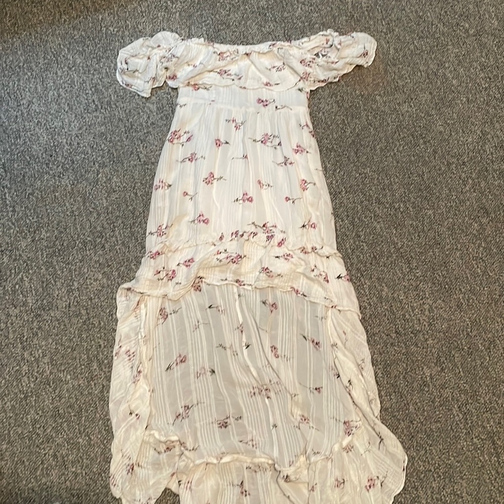 Off the shoulder dress, never worn, high-low dress